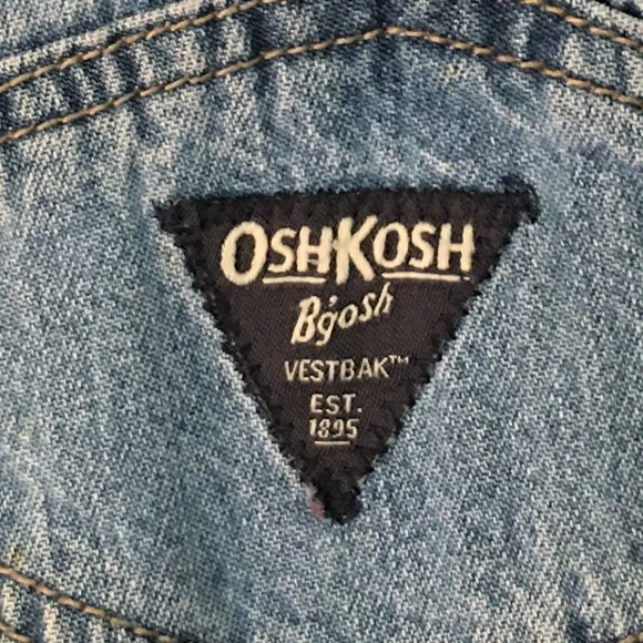 OSHKOSH Felt Logo Denim Overalls | 18M - Picture 10 of 13